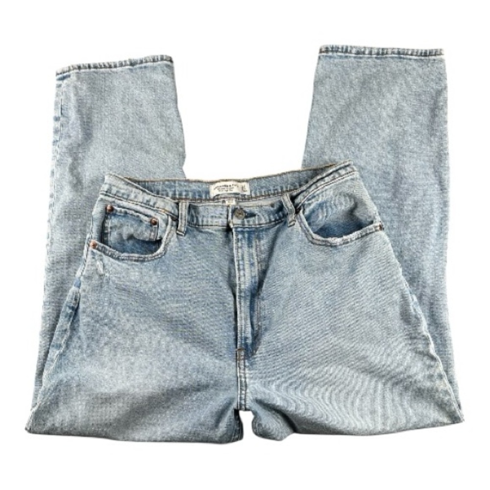 Abercrombie Distressed Curve Love Ankle Straight Ultra High Rise Jeans Sz 31 - Picture 7 of 11